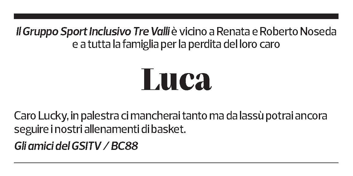 Annuncio funebre Luca 