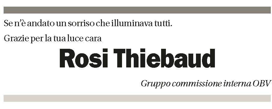 Annuncio funebre Rosi Thiebaud