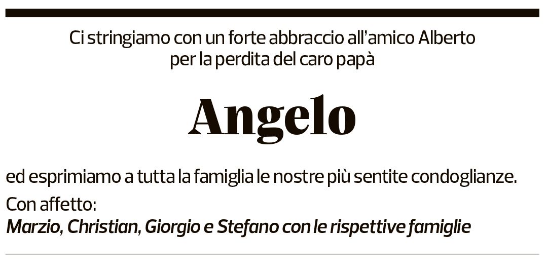 Annuncio funebre Angelo Genovesi