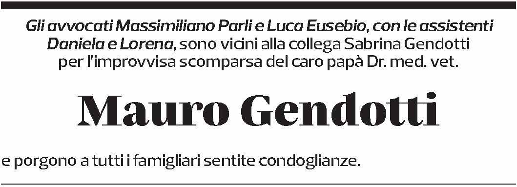 Annuncio funebre Mauro Gendotti