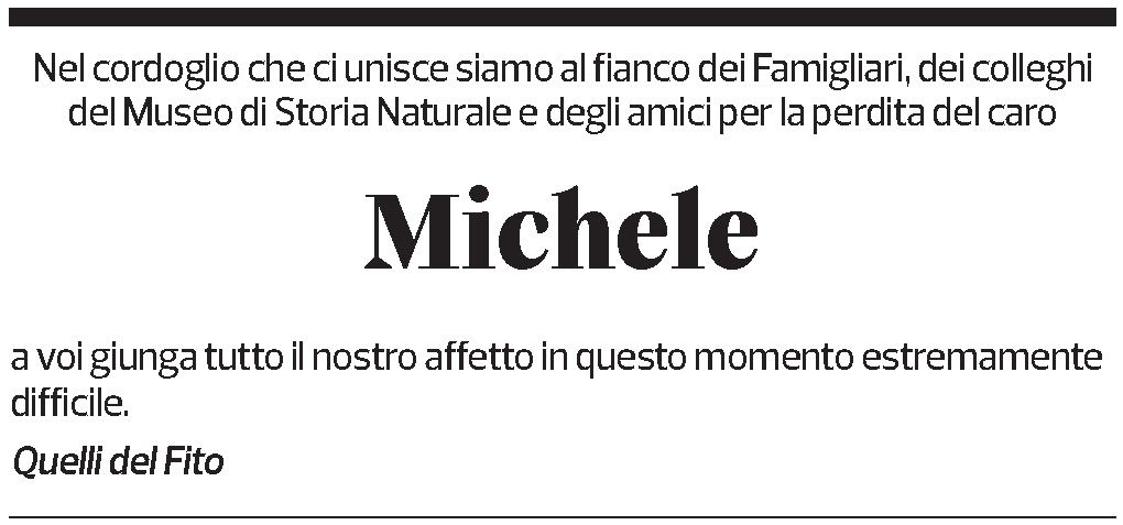 Annuncio funebre Michele Abderhalden