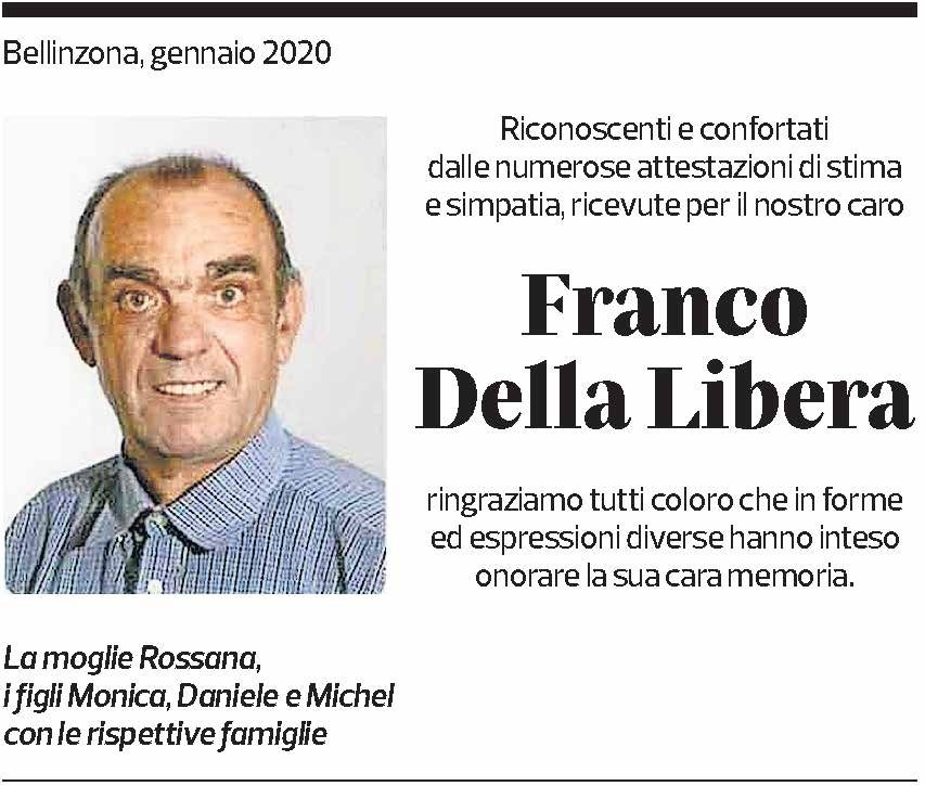 Annuncio funebre Franco Della Libera