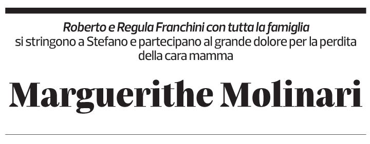 Annuncio funebre Marguerithe Molinari-zeller