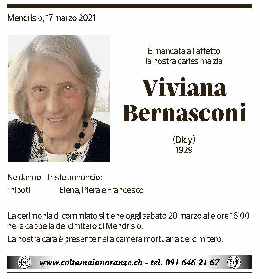 Annuncio funebre Viviana Bernasconi