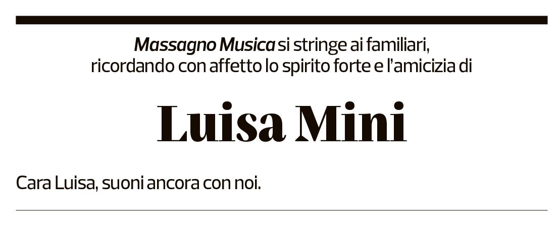 Annuncio funebre Luisa Foletti Mini