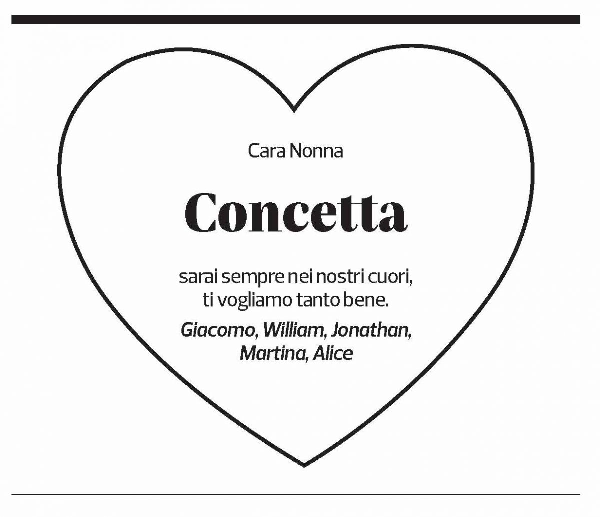 Annuncio funebre Concetta Porfido