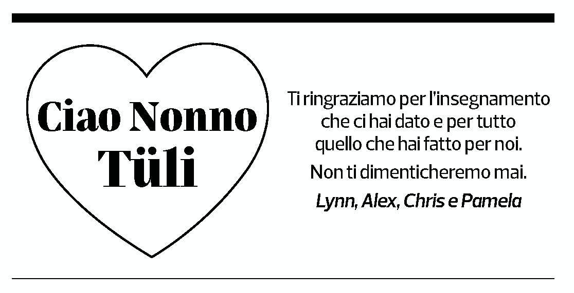 Annuncio funebre Tullio Butti