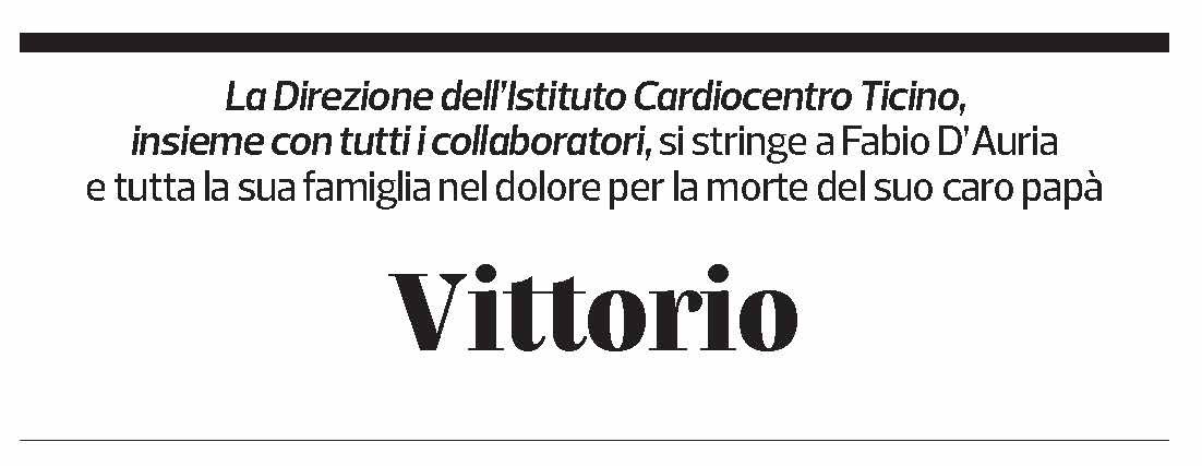 Annuncio funebre Vittorio D'auria