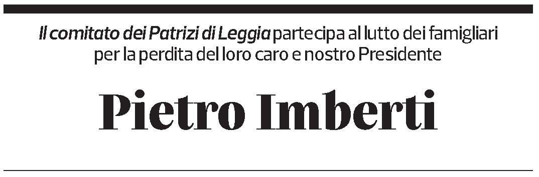 Annuncio funebre Pietro Imberti