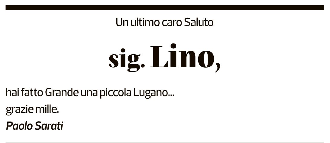 Annuncio funebre Lino Gabbani