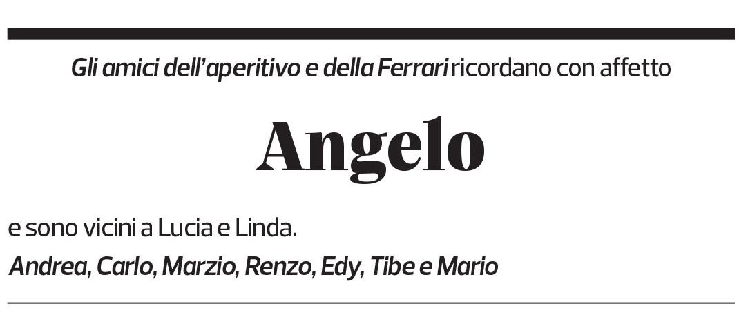 Annuncio funebre Angelo Locatelli