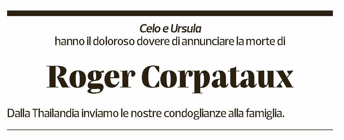 Annuncio funebre Roger Corpataux