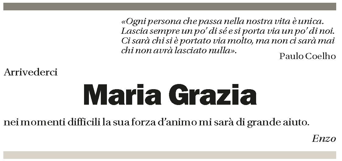 Annuncio funebre Maria Grazia Gianfreda-tedesco