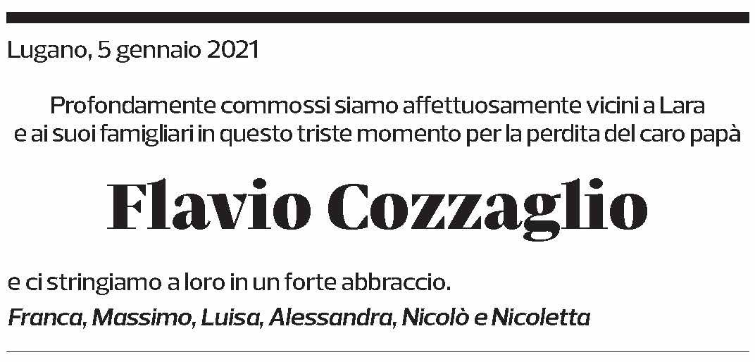 Annuncio funebre Flavio Cozzaglio