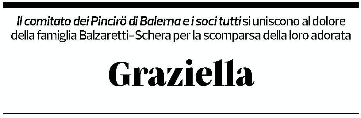 Annuncio funebre Graziella Balzaretti