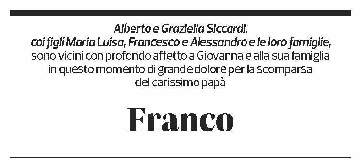 Annuncio funebre Franco Masoni