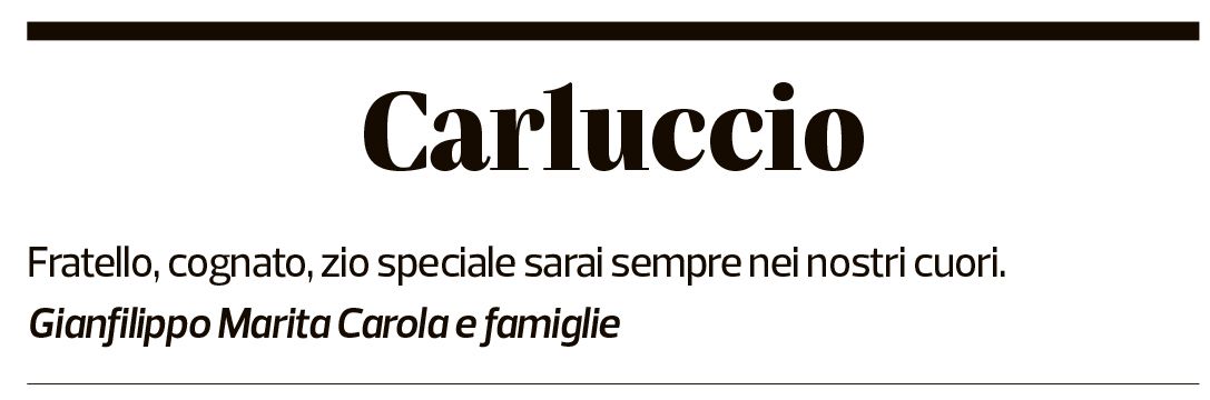 Annuncio funebre Carlo Piccaluga