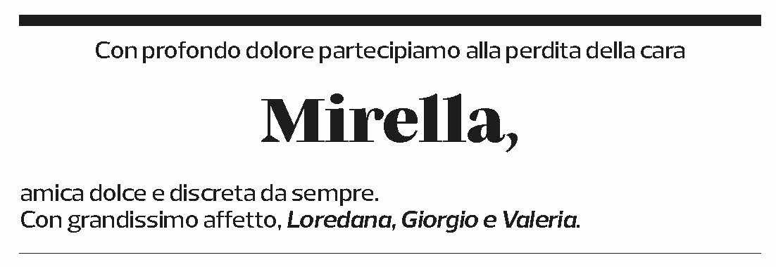 Annuncio funebre Mirella Bianchi Gabbani