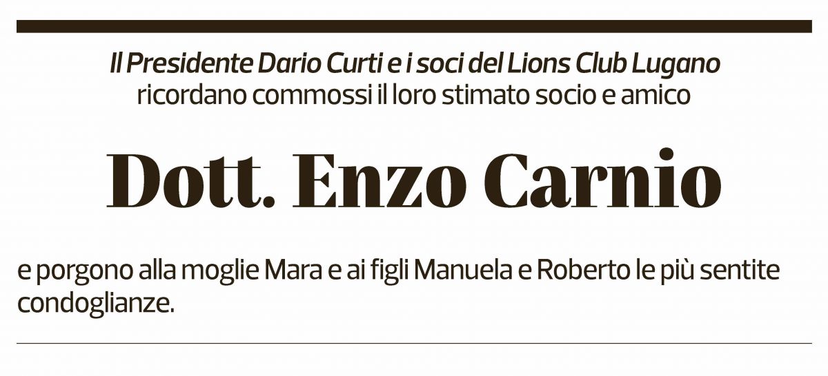 Annuncio funebre Enzo Carnio
