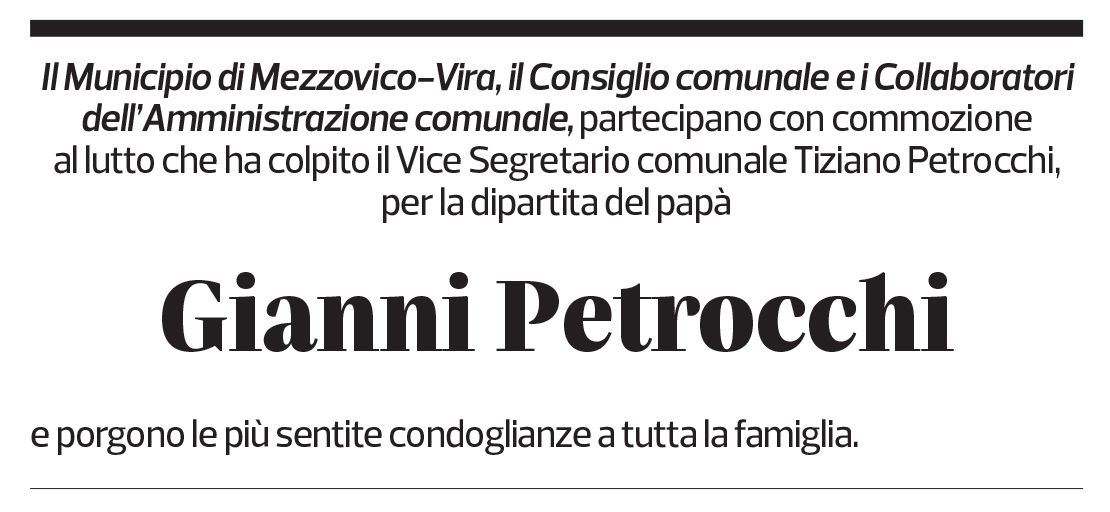 Annuncio funebre Gianni Petrocchi