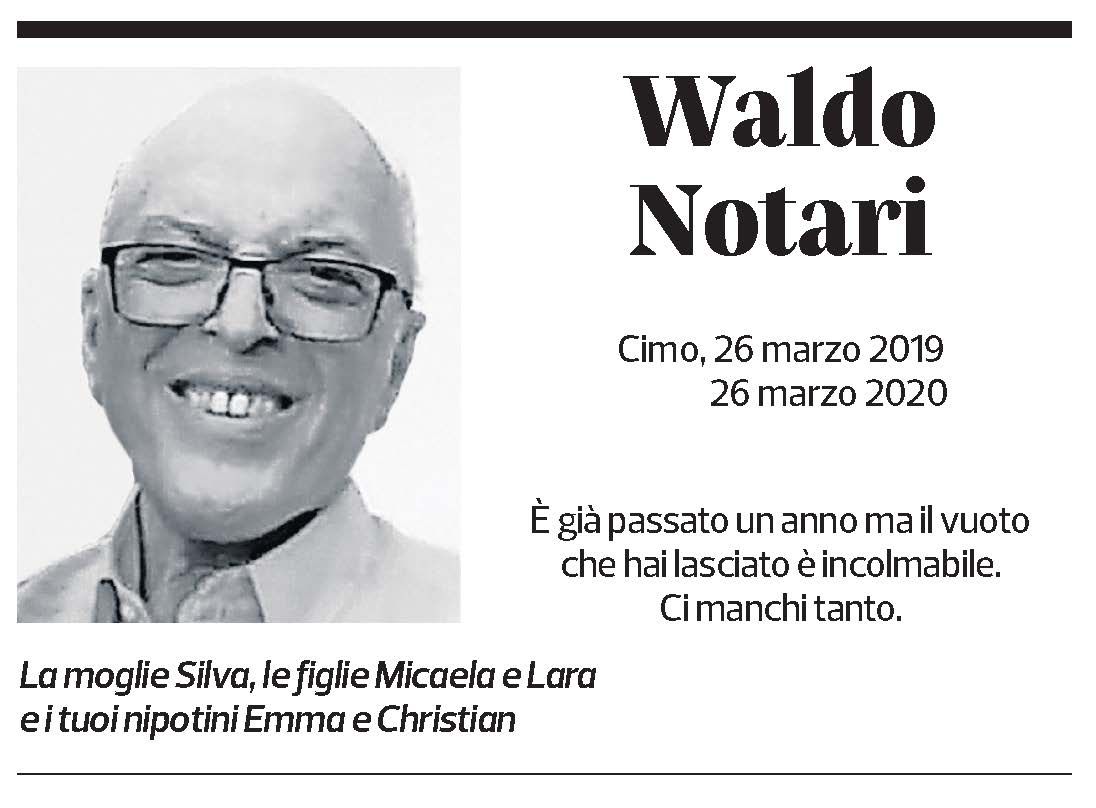 Annuncio funebre Waldo Notari