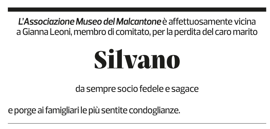 Annuncio funebre Silvano Leoni