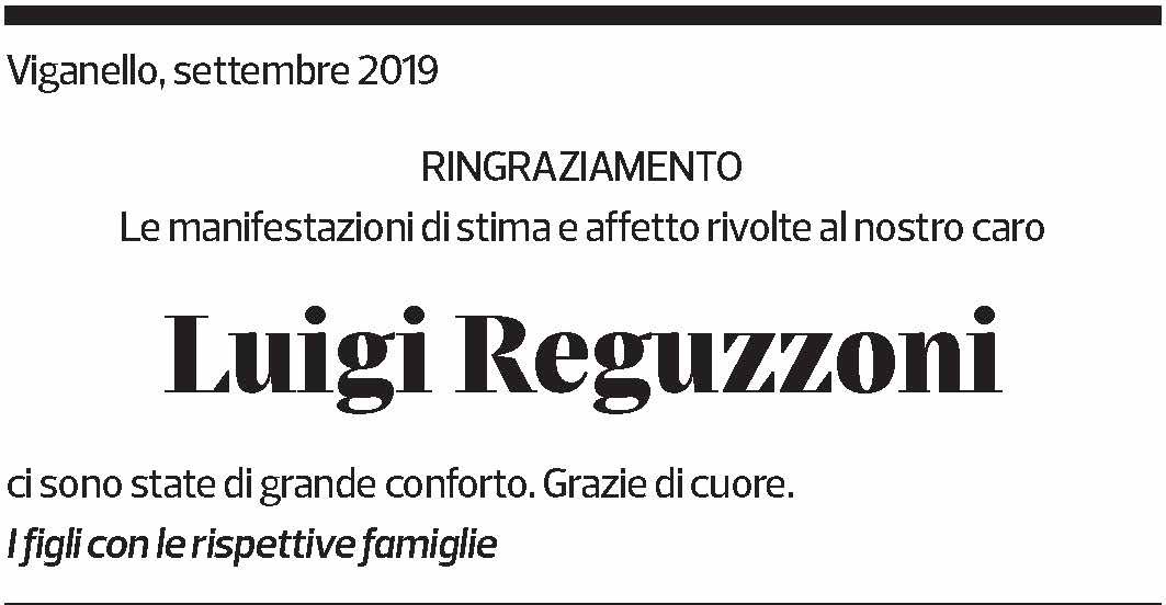 Annuncio funebre Luigi Reguzzoni