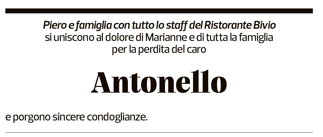 Annuncio funebre Antonello Jacocagni