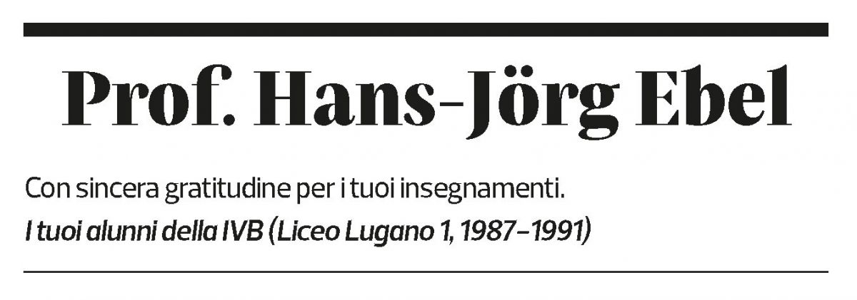 Annuncio funebre Hans-jörg Ebel