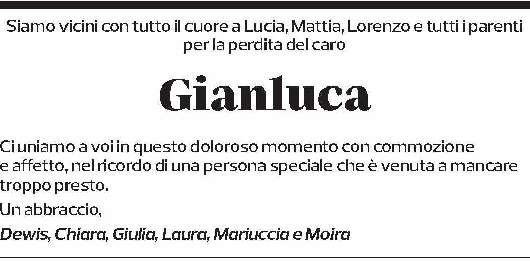 Annuncio funebre Gianluca 