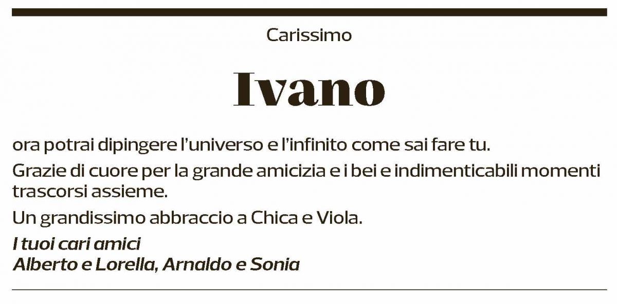 Annuncio funebre Ivano Biasca