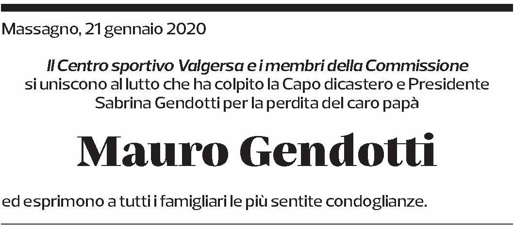 Annuncio funebre Mauro Gendotti