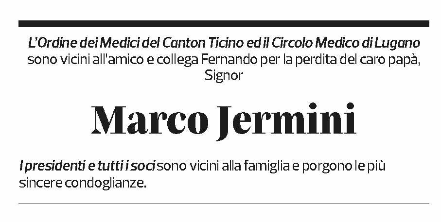 Annuncio funebre Marco Jermini