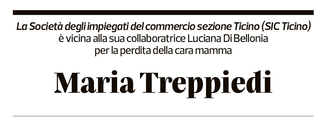 Annuncio funebre Maria Treppiedi