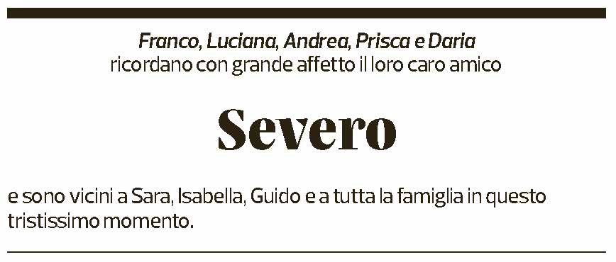 Annuncio funebre Severo Mattinelli