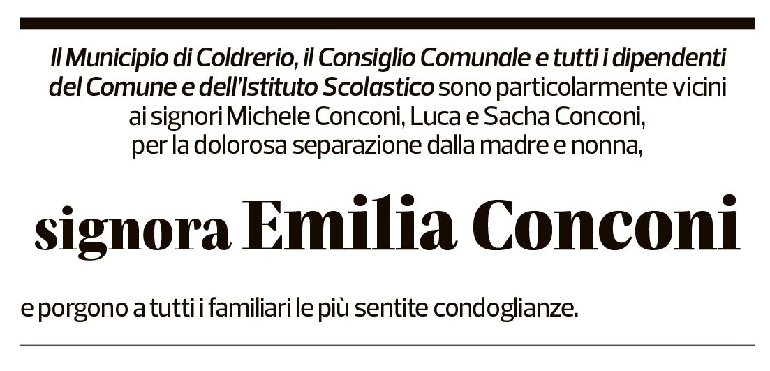 Annuncio funebre Emilia Conconi