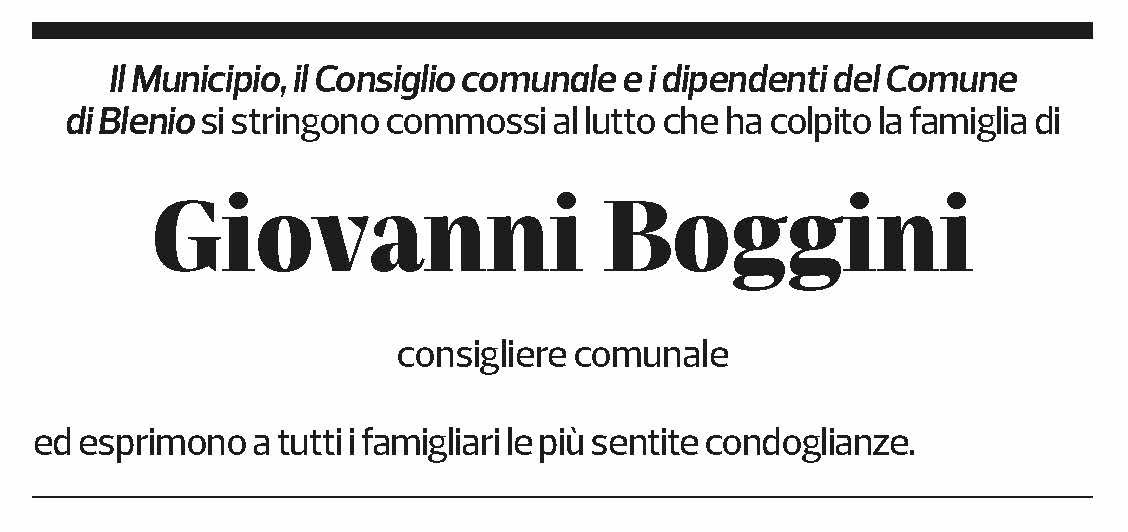 Annuncio funebre Giovanni Boggini