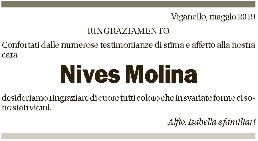 Annuncio funebre Nivers Molina