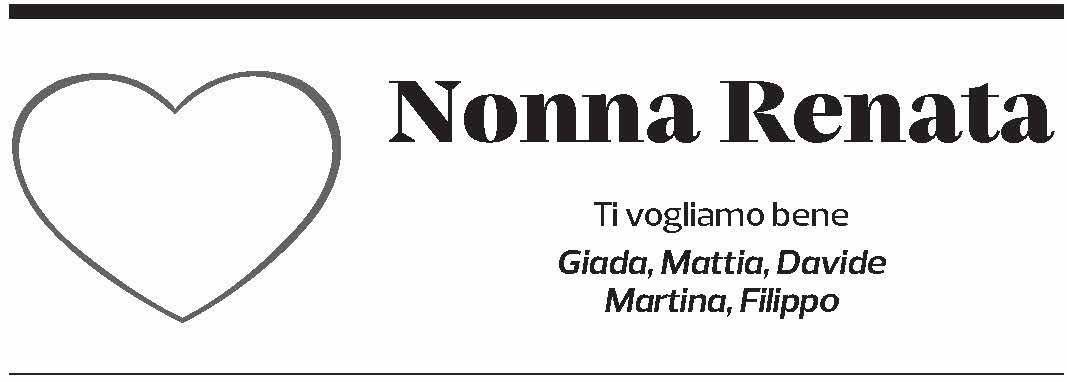 Annuncio funebre Renata Ghirlanda