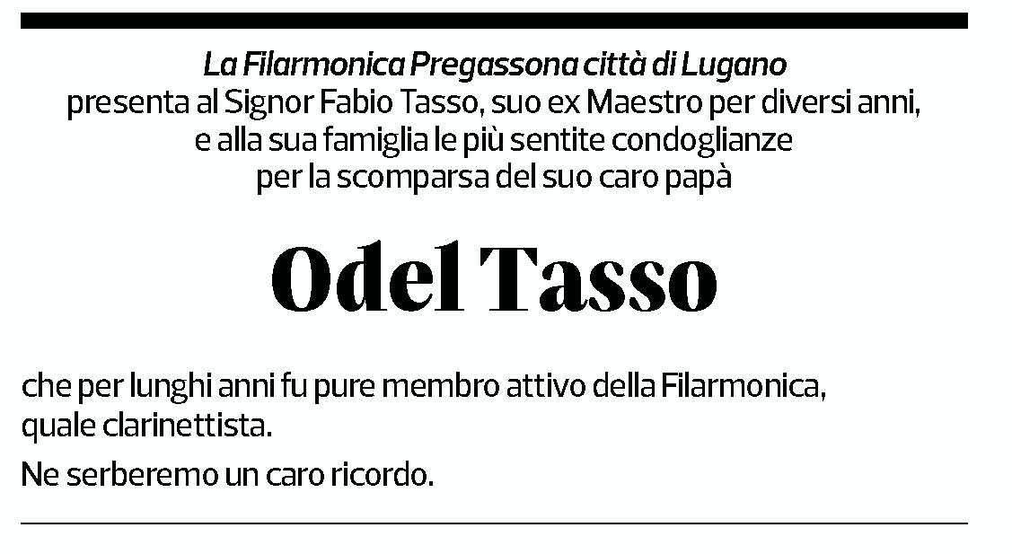 Annuncio funebre Odel Tasso