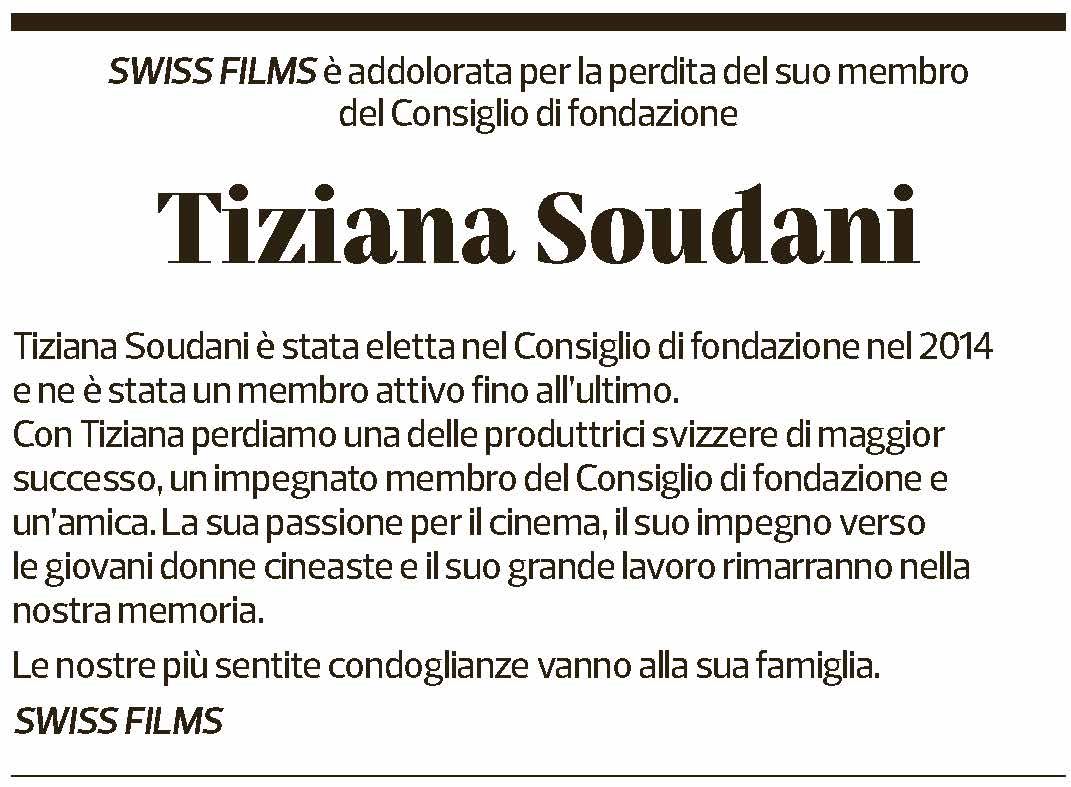 Annuncio funebre Tiziana Soudani