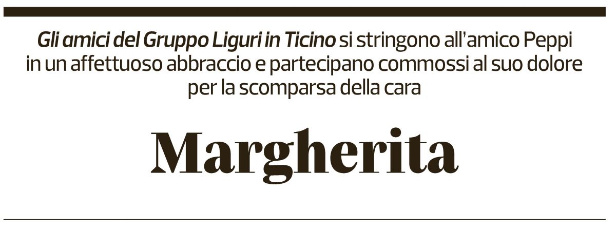 Annuncio funebre Margherita Zampini
