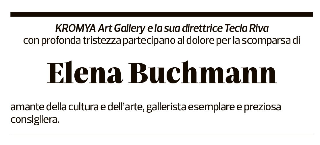 Annuncio funebre Elena Biuchmann