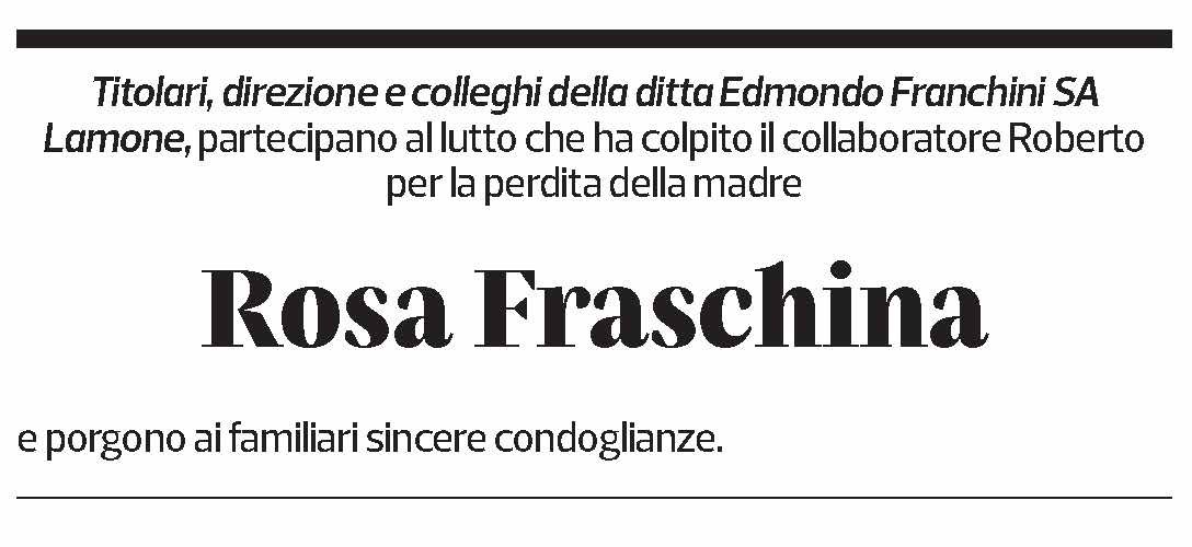 Annuncio funebre Rosa Fraschina