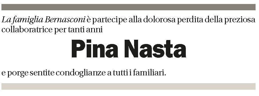Annuncio funebre Giuseppa Nasta