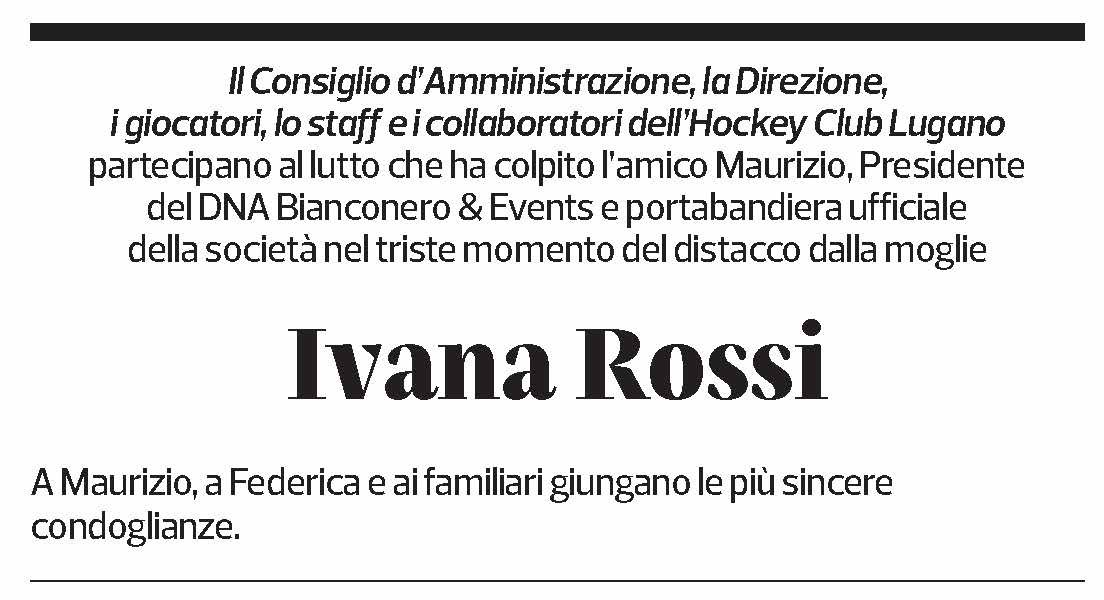 Annuncio funebre Ivana Rossi
