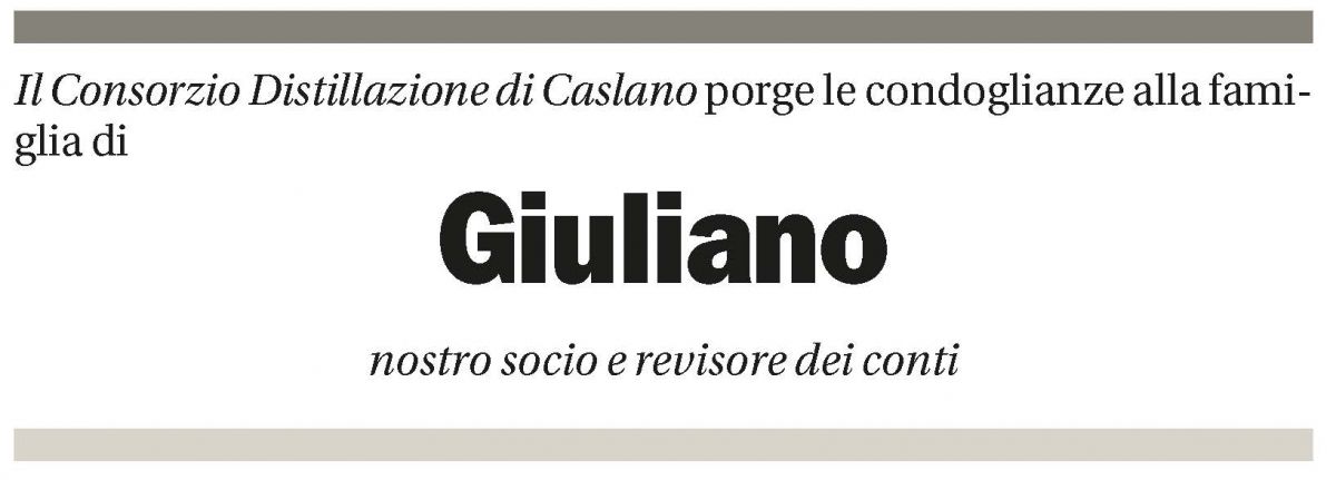 Annuncio funebre Giuliano Amadò