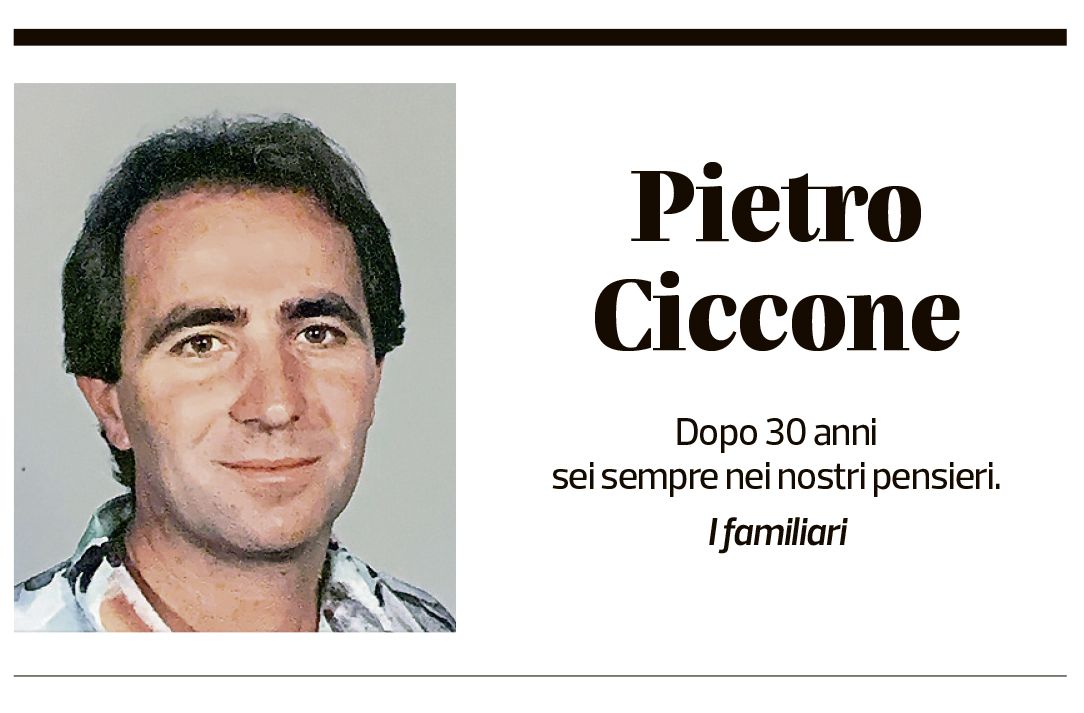 Annuncio funebre Pietro Ciccone