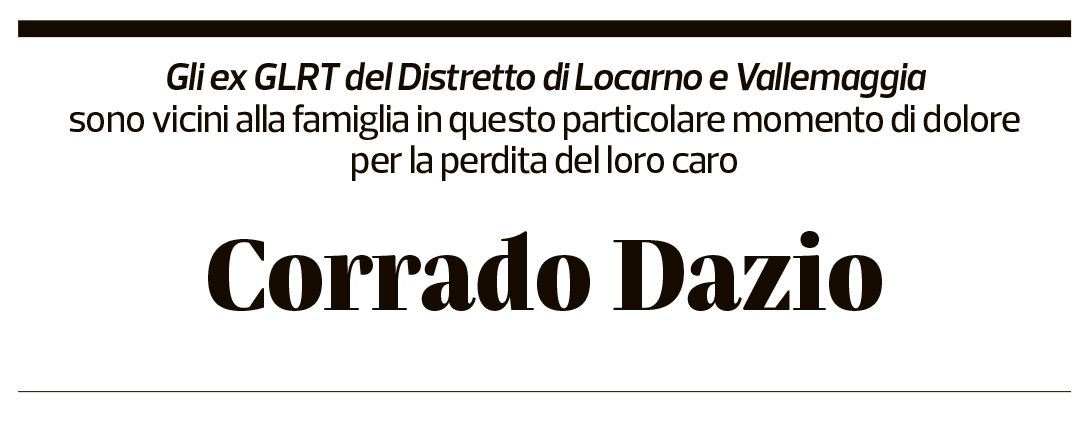 Annuncio funebre Corrado Dazio