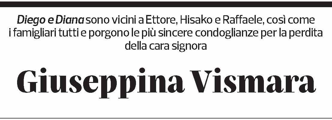 Annuncio funebre Giuseppina Vismara